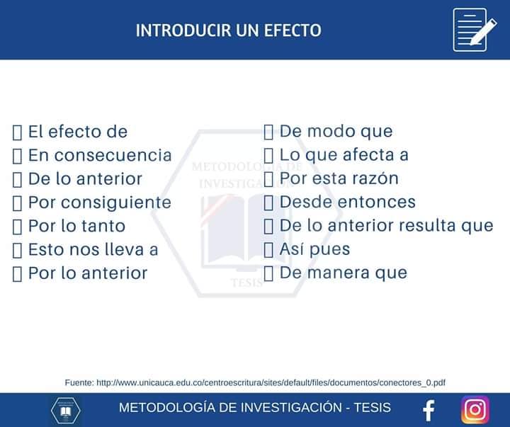 conectores introducir efecto
