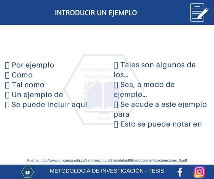 conectores introducir ejemplo
